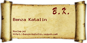 Benza Katalin névjegykártya