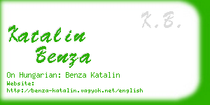 katalin benza business card